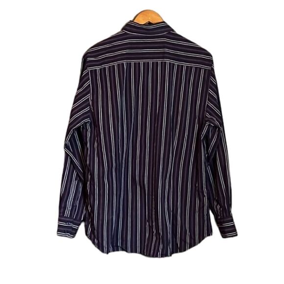 3 for $30! Claiborne purple stripped button down shirt - Picture 8 of 9